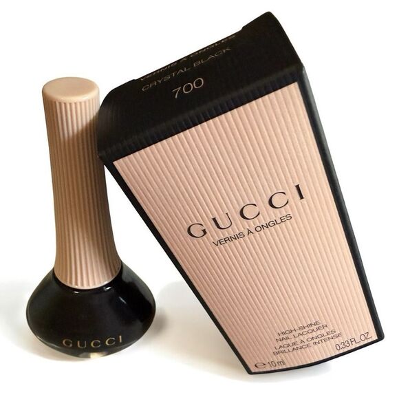 GUCCI VernisâĂ Ongles Nail Polish 700 Crystal Black â High-Shine Gloss - Picture 1 of 17